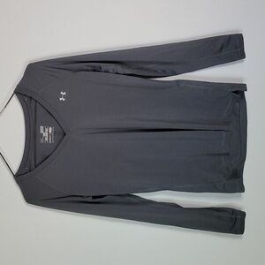UNDER Armour heatgear gray sx fitted athletic long sleeve shirt